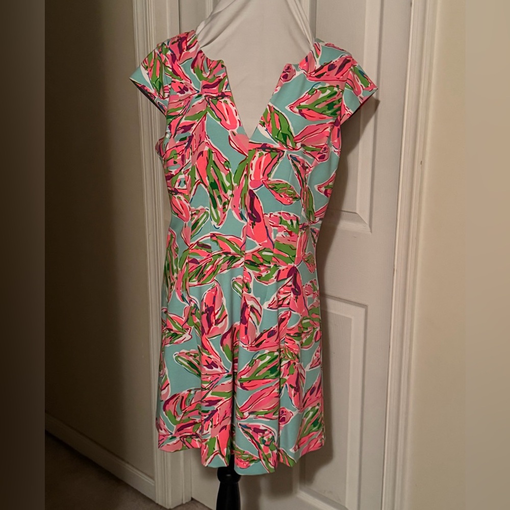 Lilly Pulitzer Pink and Green Mini Dress